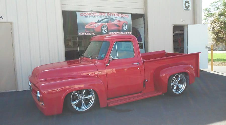 1953 Ford F100 PickUp Truck Gets A Custom Leather Interior
