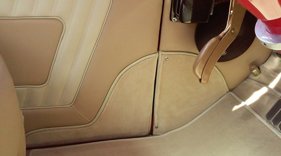 Front Kick Panel Carpet Flows Into The Door Panel Carpet